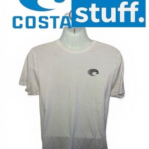 Costa White Short-Sleeve Logo T-Shirt for Men (d10018)